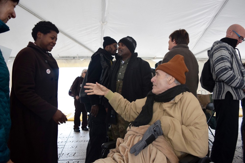 Michael Stoops at the Homeless Persons' Memorial Day in Washington D.C. December 19, 2015. Credit Alexandra Pamias