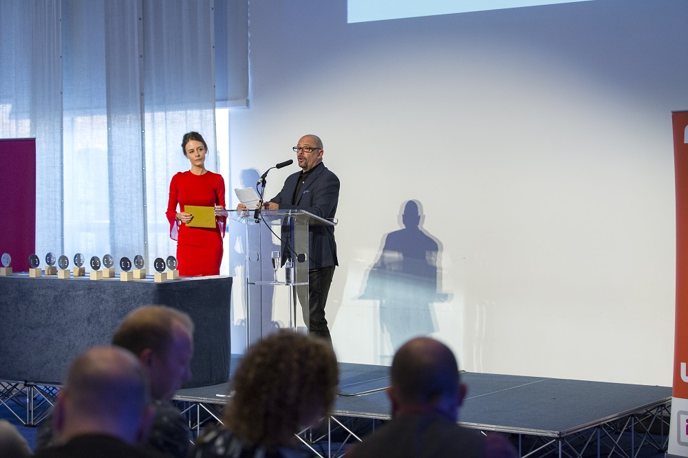 INSP Honorary President, and Awards host., Serge Lareault, alongside INSP Chief Executive Maree Aldam. Credit: Rebecca Lupton