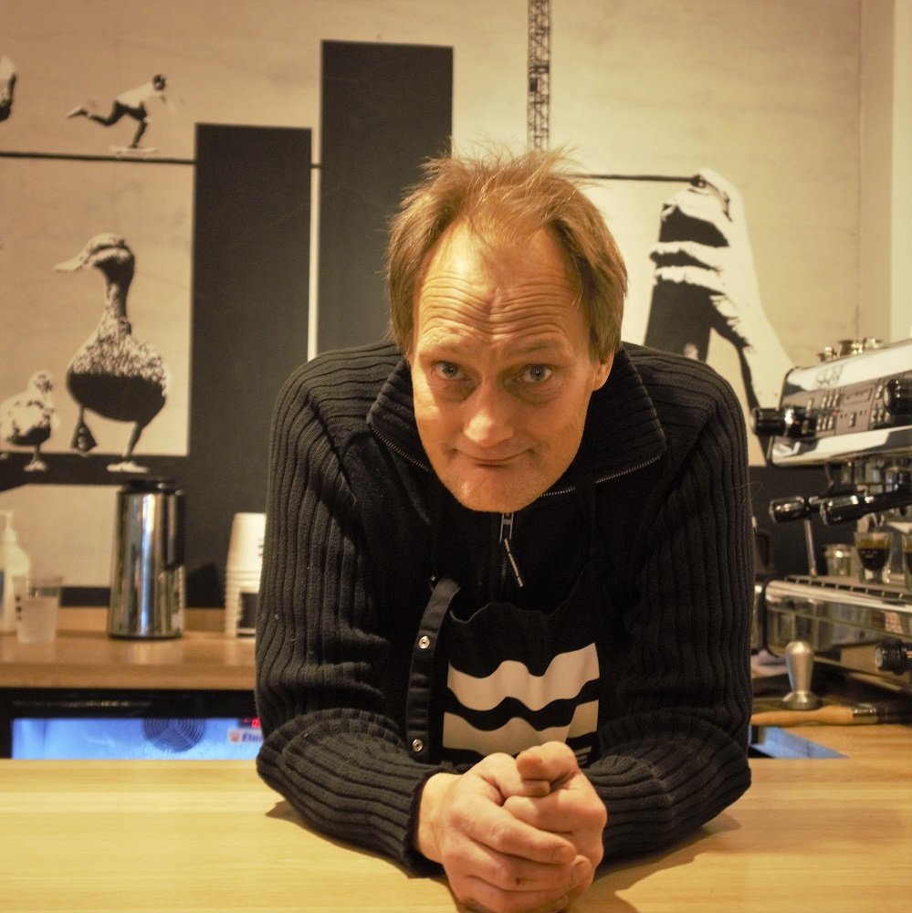 Christer working at =Kaffe. Credit: Even Skyrud