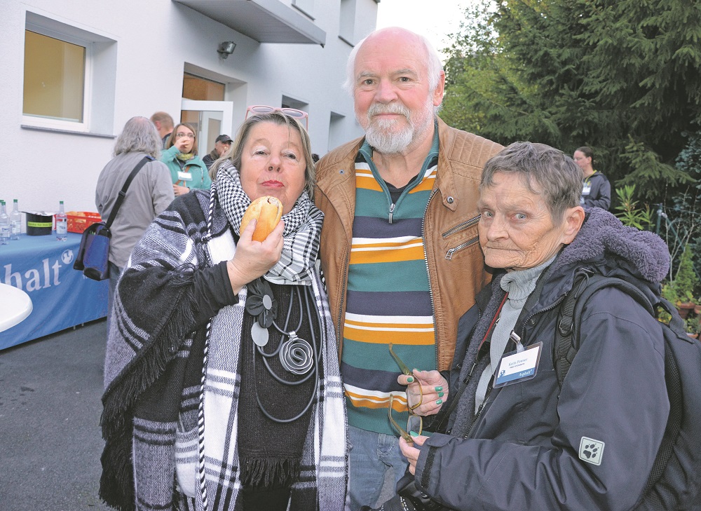 Asphalt vendors and staff mingle with members of the public at their Friday the 13th open day