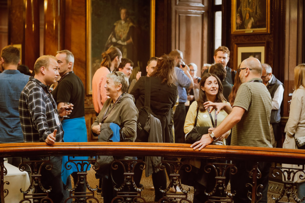 Delegates at the Glasgow City Chambers for the welcome reception. Credit: Brant Adam Photography.