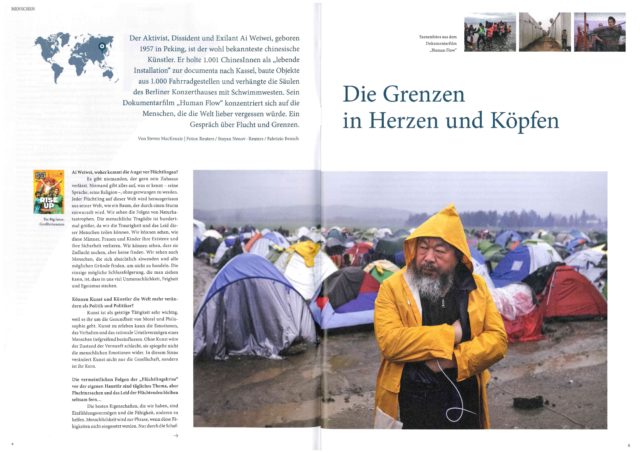 <br>The Big Issue (UK)'s interview with Ai Weiwei in Bodo (Germany)