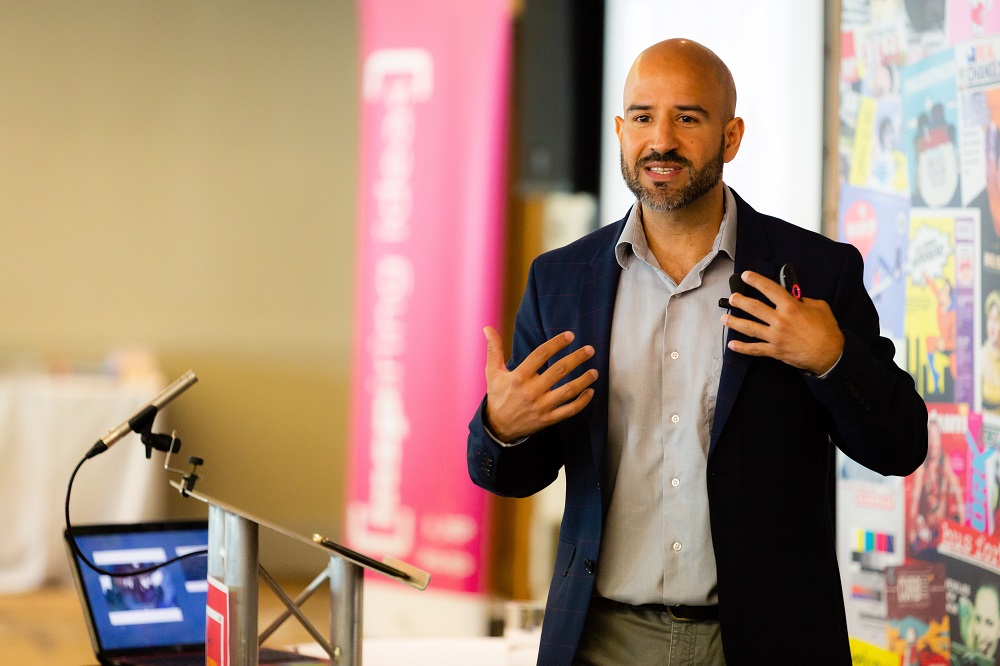 Sunny Hundal at the 2018 INSP Global Street Paper Summit. Credit: Jack Donaghy