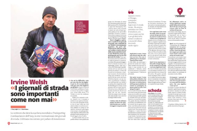 <br>INSP's exclusive interview with Irvine Welsh in Scarp de' tenis (Italy)