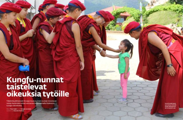 <br>INSP's Buddhist kung fu nuns feature in Iso Numero (Finland)