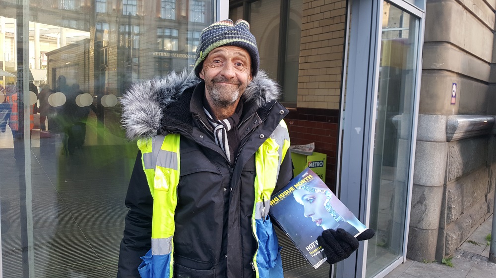 Big Issue North vendor Dave (Credit: Christian Lisseman)