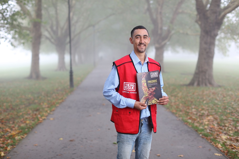 The Big Issue (UK) vendor Lee Welham (Credit: Onur Pinar)