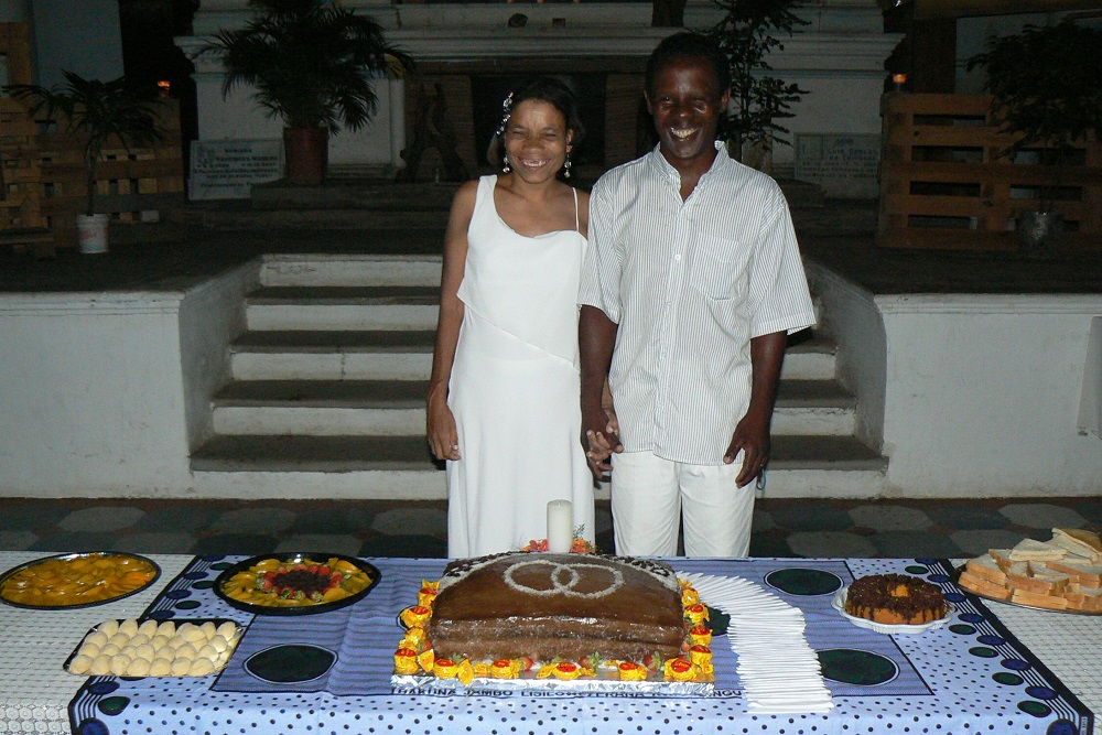 Norma and Lazaro on their wedding day