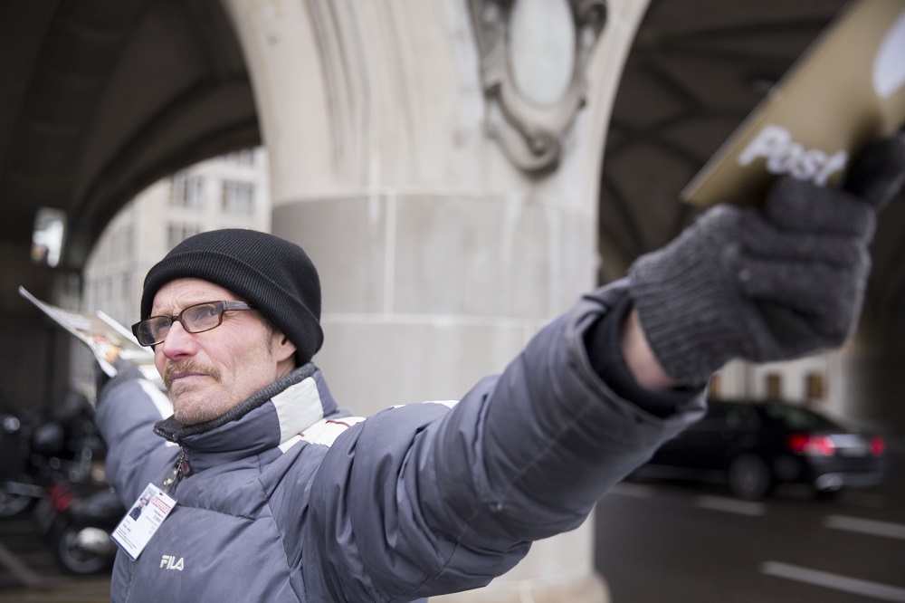 Surprise vendor Nicolas Gabriel (credit: Ruben Hollinger)