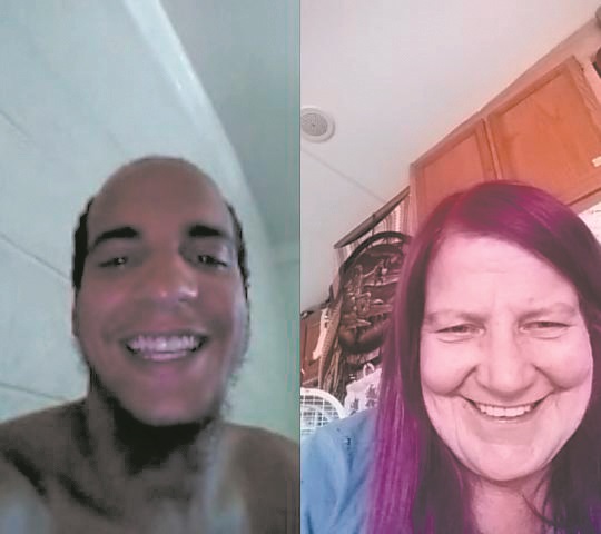 RALENE AND JAMAR REGULARLY TALKED VIA SKYPE AFTER BEING RECONNECTED IN JULY. (CREDIT: RAELENE JOHNSON)