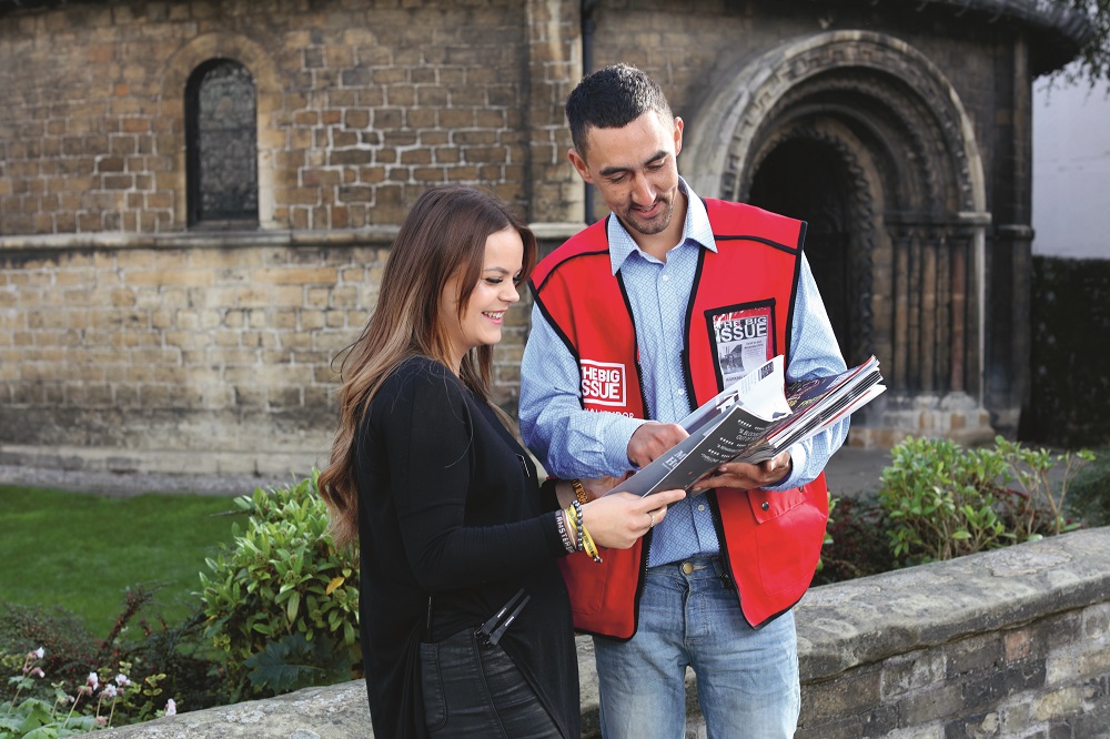 Big Issue vendor Lee (Credit: The Big Issue (UK))