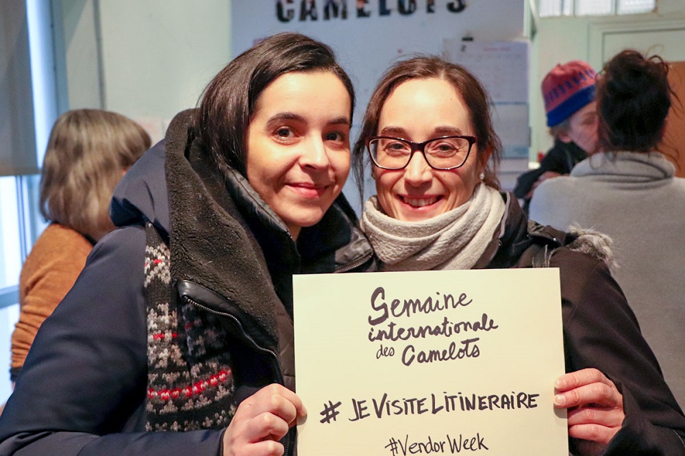 Sophie and Catherine from the non-profit organisation 'La rue des femmes'. Credit: Alexandre Duguay. 