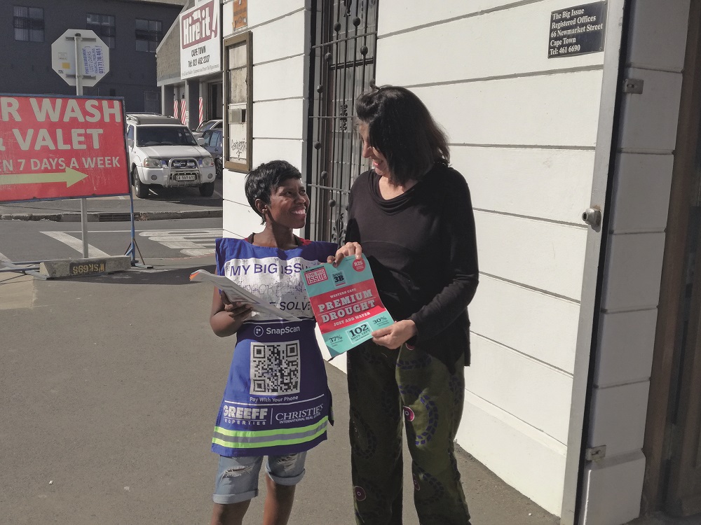 Big Issue South Africa vendor Ntombovuyo Cekiso