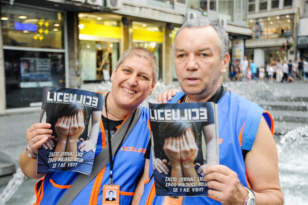 Bojana Ivanova (left) with a fellow Liceulice vendor (Credit: Sara Ristic)