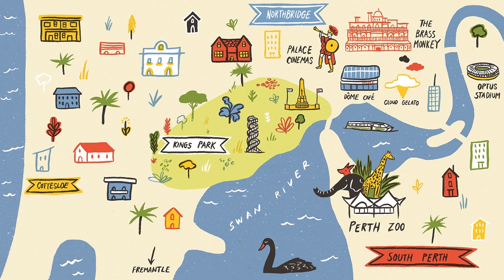 Perth illustration by Daniel Gray-Barnett