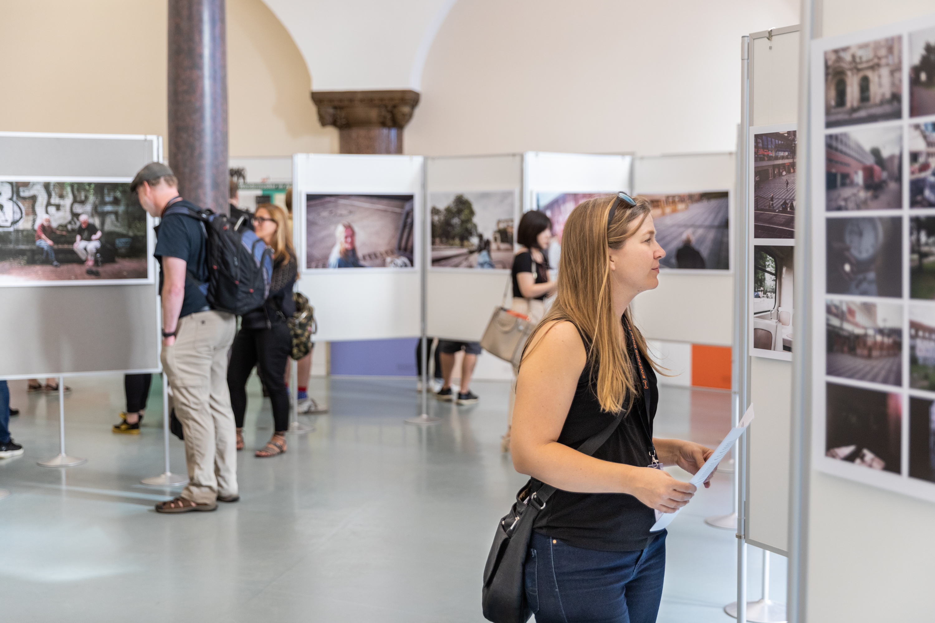 Photo exhibition at the Neues Rathaus during the 2019 Global Street Newspaper Summit in Hannover, Germany 17th June 2019. The summit was co-organised by INSP (International Network of Street Papers) and Asphalt- Hannover street magazine. In 2019 both Aspahlt and INSP celebrate their 25th anniversaries. Credit: Selim Korycki