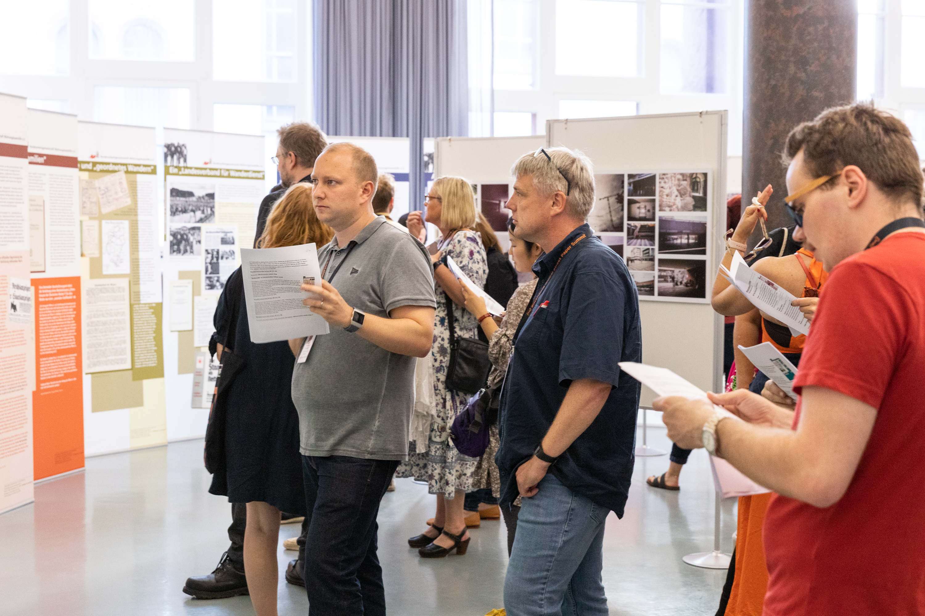 Photo exhibition at the Neues Rathaus during the 2019 Global Street Newspaper Summit in Hannover, Germany 17th June 2019. The summit was co-organised by INSP (International Network of Street Papers) and Asphalt- Hannover street magazine. In 2019 both Aspahlt and INSP celebrate their 25th anniversaries. Credit: Selim Korycki