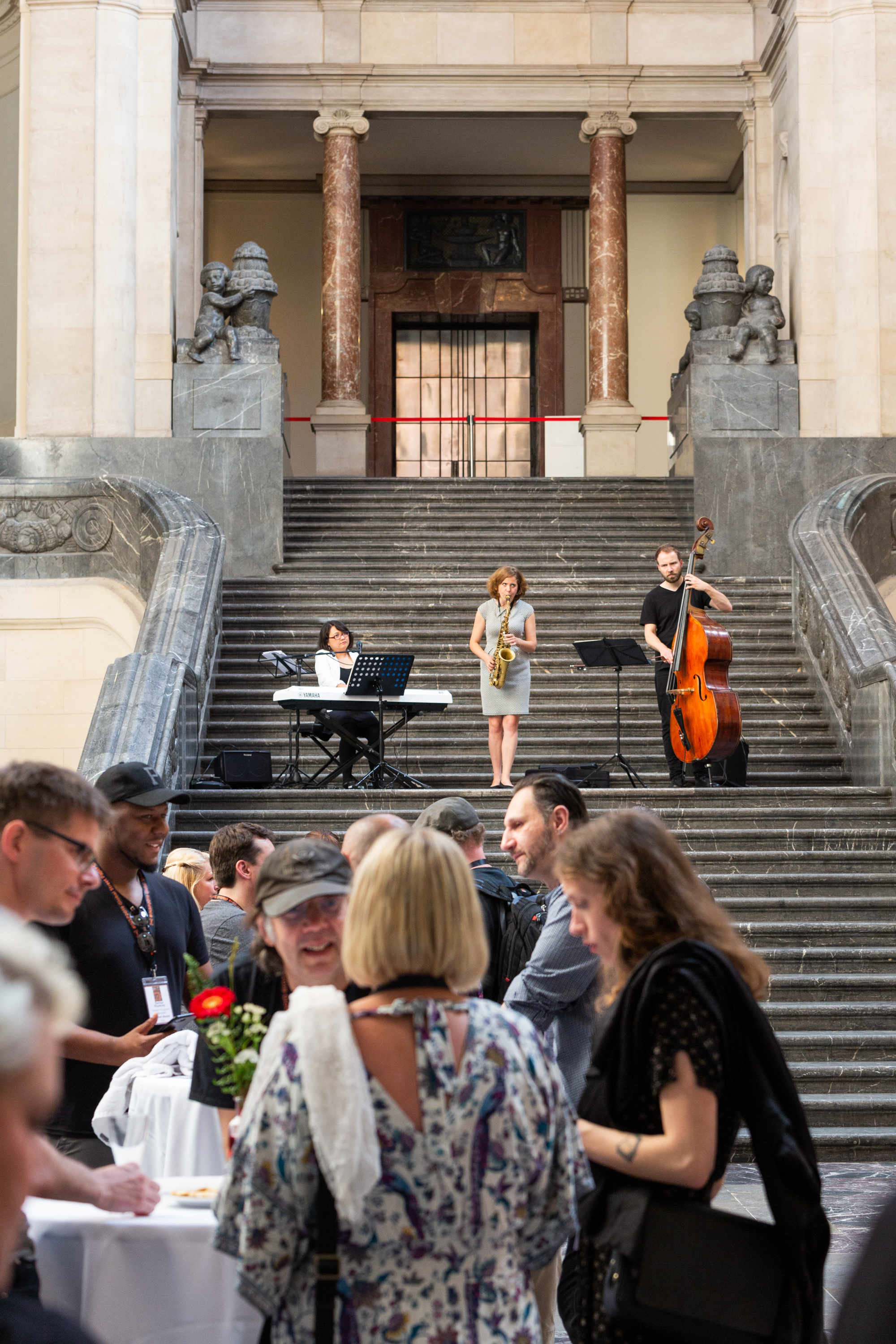 Welcome Reception at the Neues Rathaus during the 2019 Global Street Newspaper Summit in Hannover, Germany 17th June 2019. The summit was co-organised by INSP (International Network of Street Papers) and Asphalt- Hannover street magazine. In 2019 both Aspahlt and INSP celebrate their 25th anniversaries. (Credit: Selim Korycki)