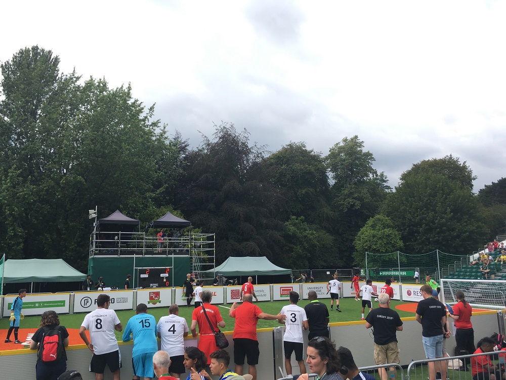 Switzerland in action at the 2019 Homeless World Cup