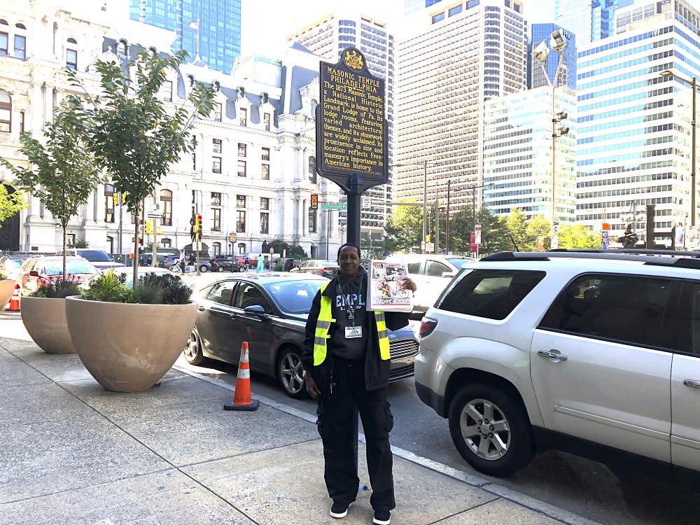 One Step Away vendor Sylvia. One Step Away and Next City share a home city in Philadelphia.