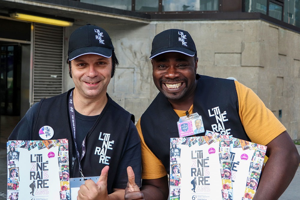 Vendor Jean-Claude (left) taking part in L'Itinéraire's "Camelot d'un Jour" event. [Photo by Alexandre Duguay]