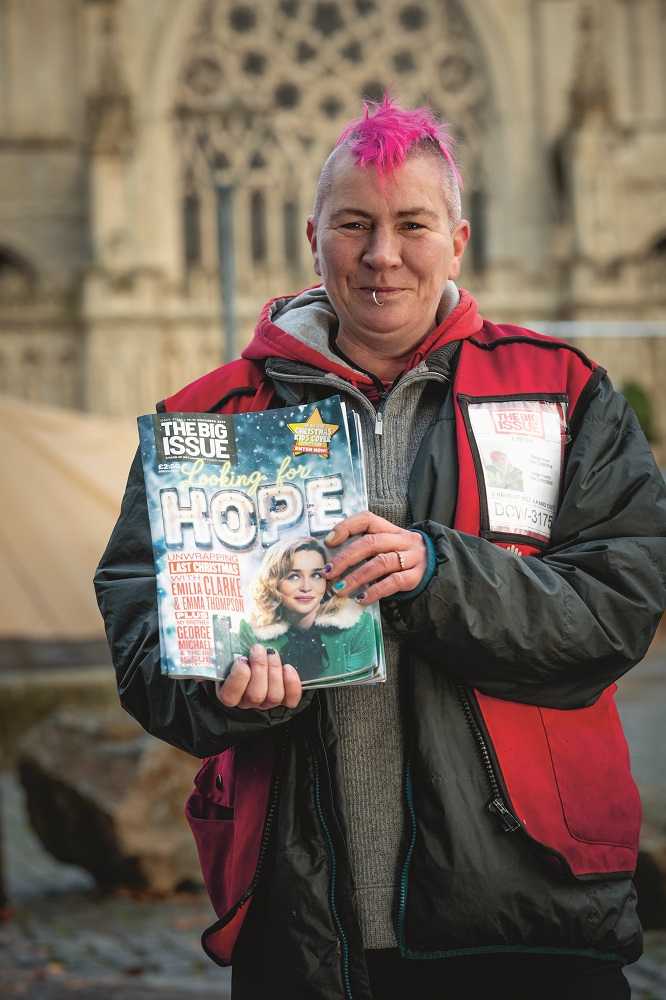 Big Issue vendor Donna Barlow