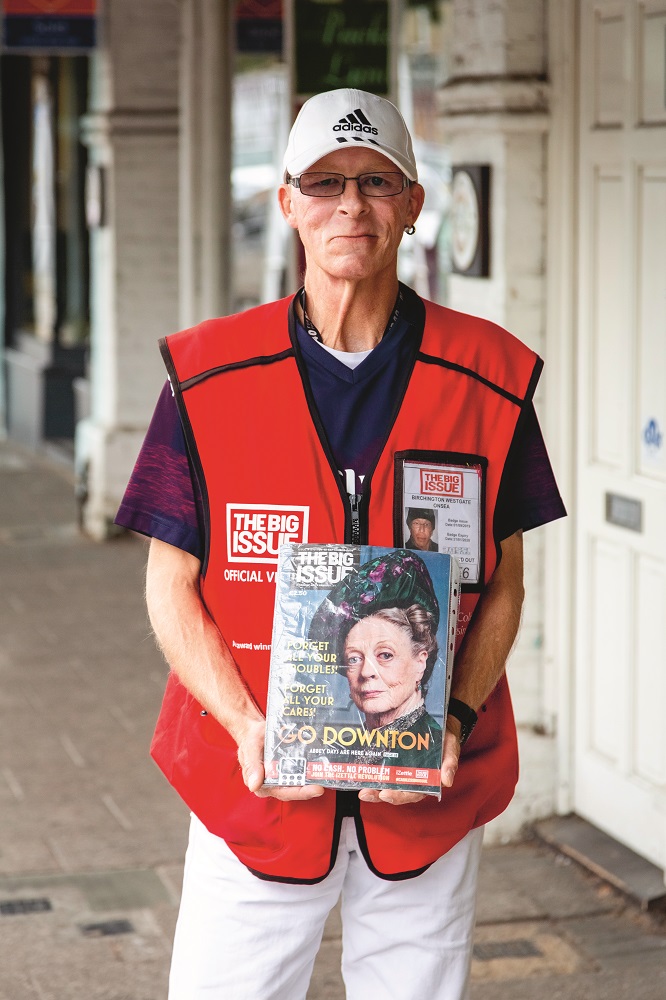 Big Issue vendor Richard Broadway