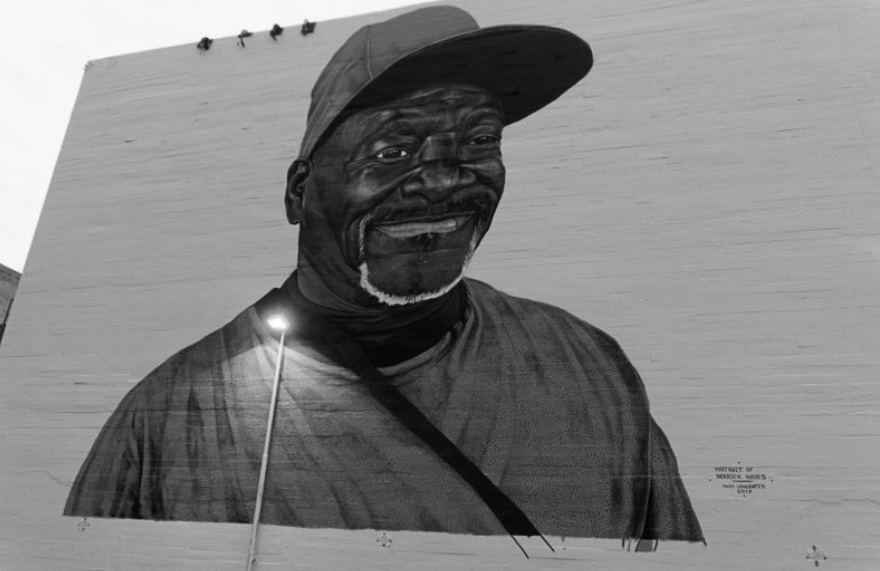 Hayes' mural in Downtown Oakland. [Credit: Alastair Boone]