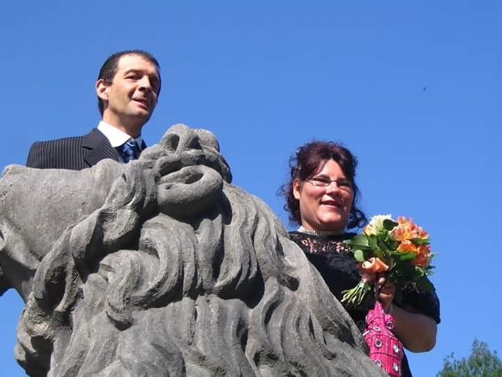 Georg and Evelyne on their wedding day