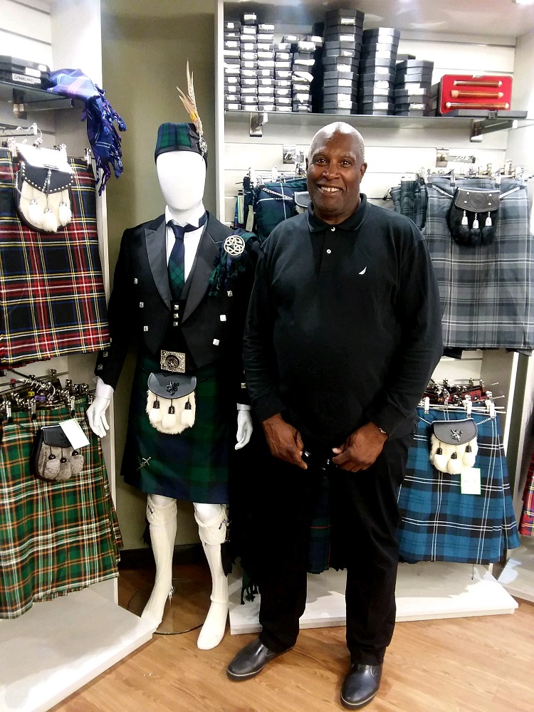 Street Sense vendor Wendell when he visited Glasgow for the 2018 INSP Summit.