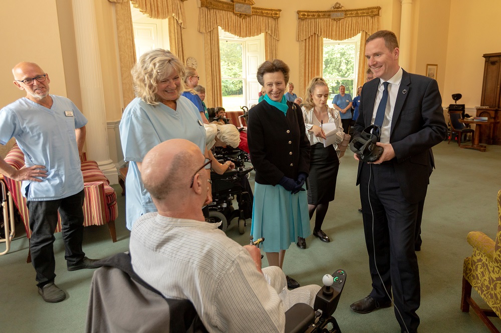 Princess Anne visits Leuchie House healthcare facility with Viarama's Billy Agnew. [Photo by Malcolm McCurrach]