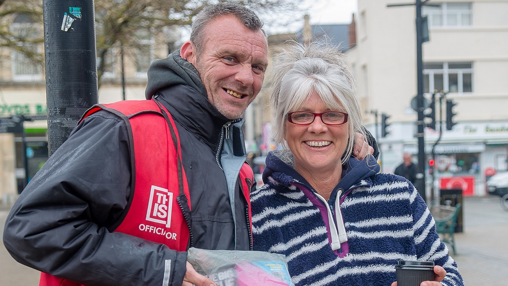 Big Issue vendor Robin. [Photo courtesy of The Big Issue UK]