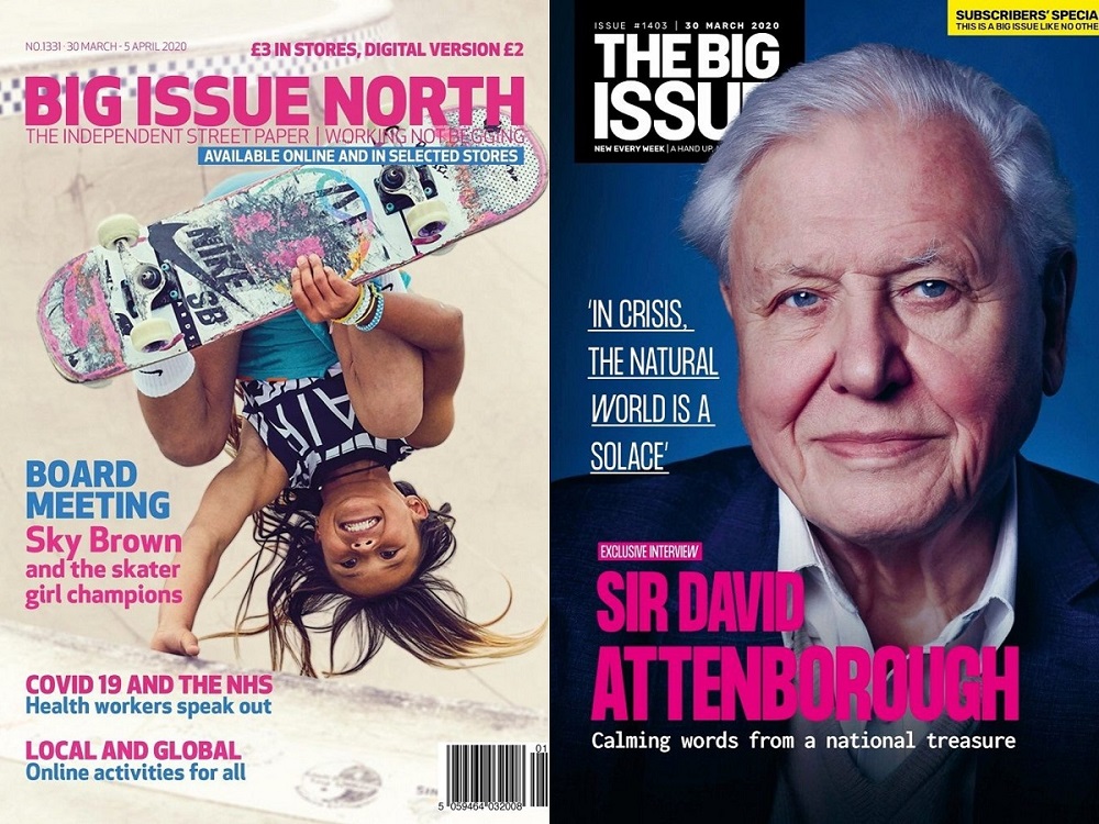 The first editions of Big Issue North and The Big Issue to be sold in stores