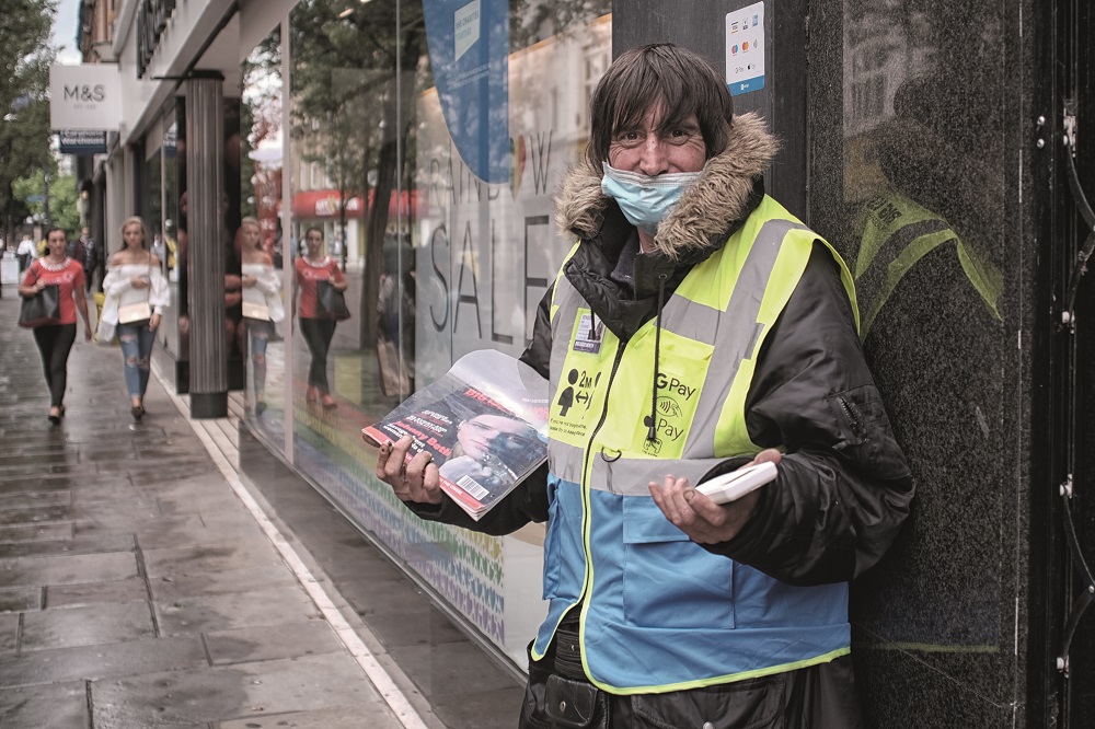 Big Issue North vendor Will. [Credit: Andy Lynch]